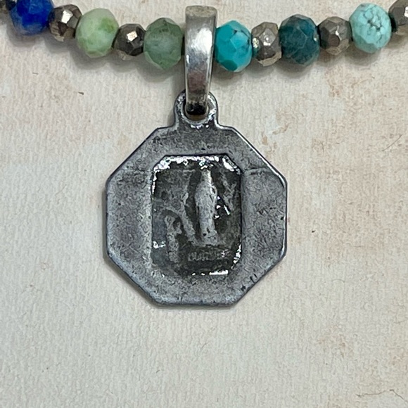 Mixed faceted gemstones with silver nugget necklace - Picture 7 of 8